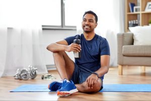 man boosting testosterone by exercising