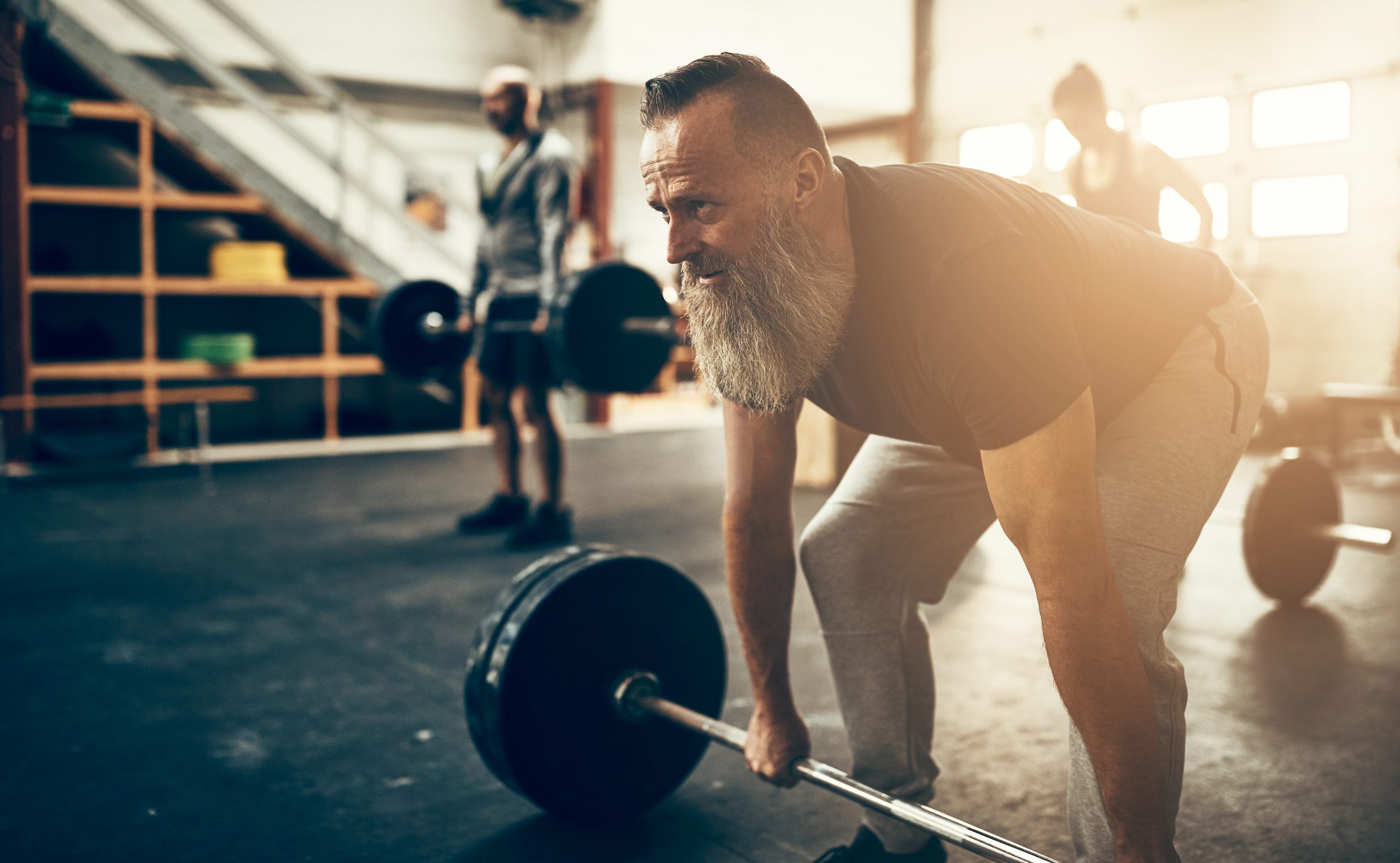 Man lifting dumbell